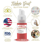 Classic Red Tinker Dust Spray Pump by the Case | Private Label-Brew Glitter®