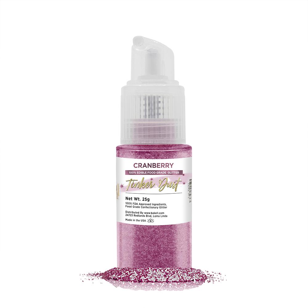 Cranberry Tinker Dust Edible Glitter Spray Pump Bakell® Food Grade