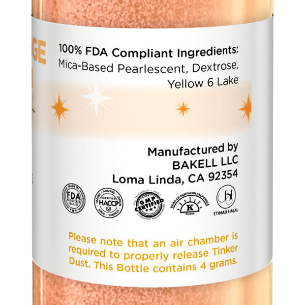 Creamsicle Orange Edible Glitter Spray 4g Pump | Tinker Dust®-Brew Glitter®
