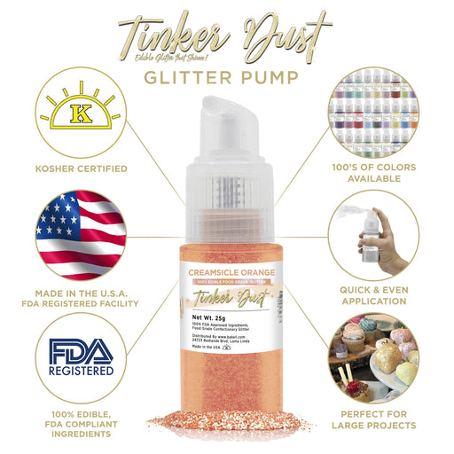 Creamsicle Orange Tinker Dust Spray Pump by the Case | Private Label-Brew Glitter®