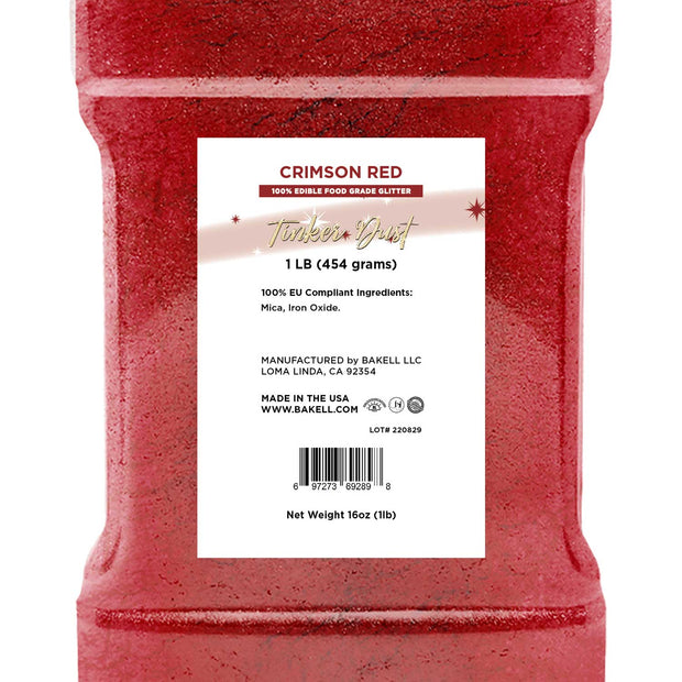 Crimson Red Tinker Dust Edible Glitter | EU Compliant Bulk Sizes-Brew Glitter®