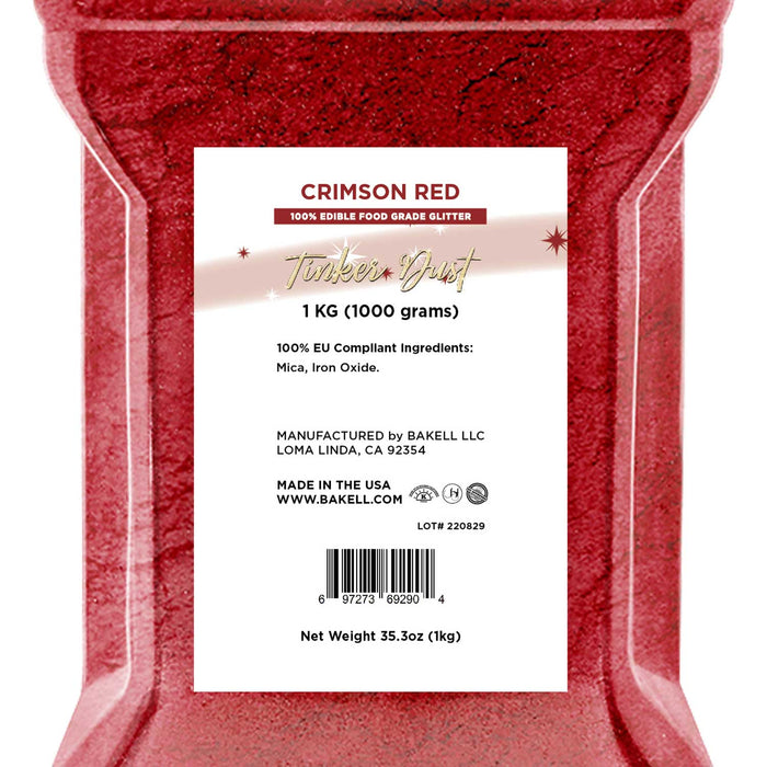 Crimson Red Tinker Dust Edible Glitter | EU Compliant Bulk Sizes-Brew Glitter®