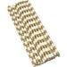 Dark Gold and White Stripes Stirring Straws | Bulk Sizes-Brew Glitter®