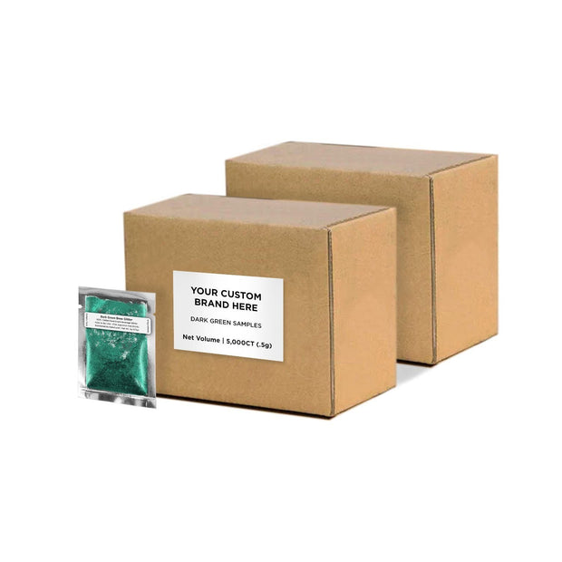 Dark Green Brew Glitter Sample Packs by the Case | Private Label-Brew Glitter®