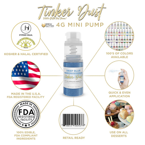 Deep Blue Tinker Dust® 4g Spray Pump | Wholesale Glitter-Brew Glitter®