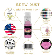 Deep Pink Edible Brew Dust | Mini Spray Pump-Brew Glitter®