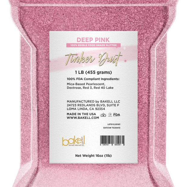 Deep Pink Tinker Dust Food Grade Edible Glitter | Bulk Sizes-Brew Glitter®