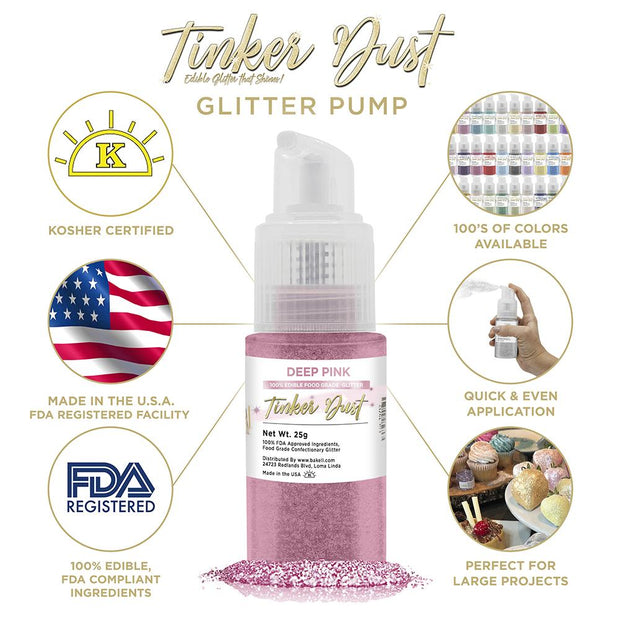 Deep Pink Tinker Dust Spray Pump by the Case | Private Label-Brew Glitter®