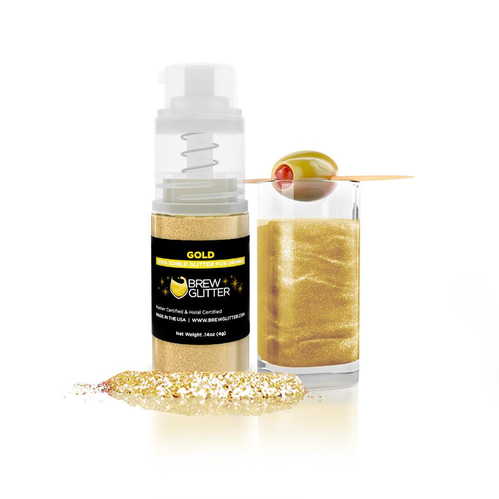 Bright Gold Edible Glitter Spray - Edible Powder Dust Spray