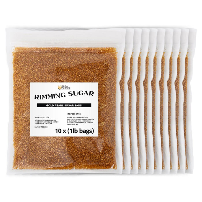 Gold Pearl Cocktail Rimming Sugar | Bulk Sizes-Brew Glitter®