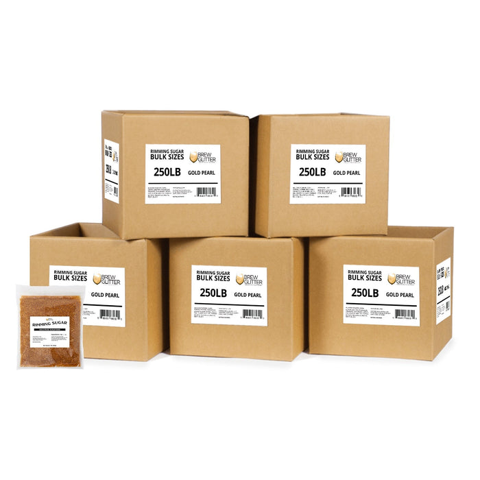 Gold Pearl Cocktail Rimming Sugar | Bulk Sizes-Brew Glitter®