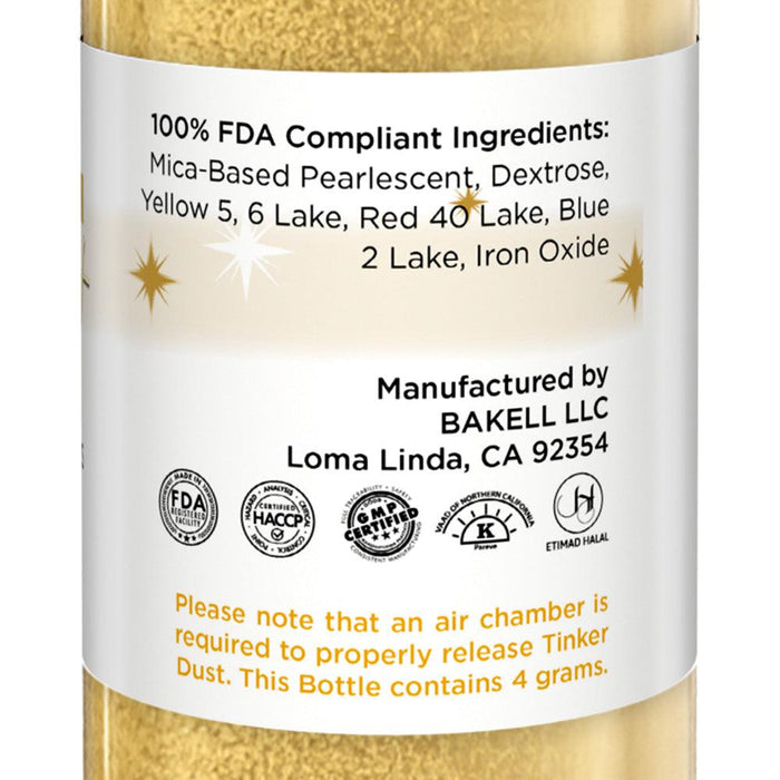 Gold Tinker Edible Glitter Spray 4g Pump | Tinker Dust®-Brew Glitter®