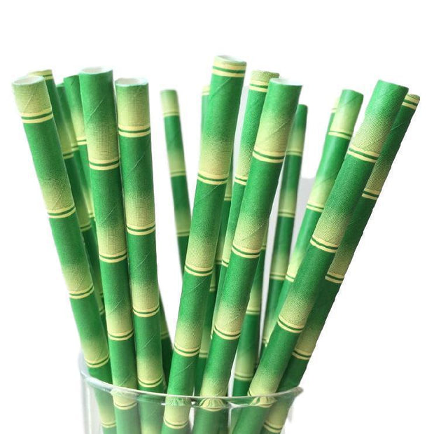 Green Bamboo Print Stirring Straws-Brew Glitter®