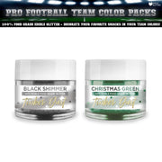 Green & Black Glitter Football Team Colors (2 PC Set)-Brew Glitter®
