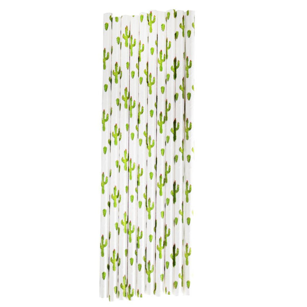 Green Cactus Print Stirring Straws-Brew Glitter®