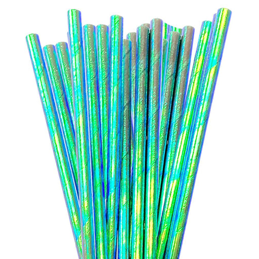 Green Iridescent Stirring Straws | Bulk Sizes-Brew Glitter®
