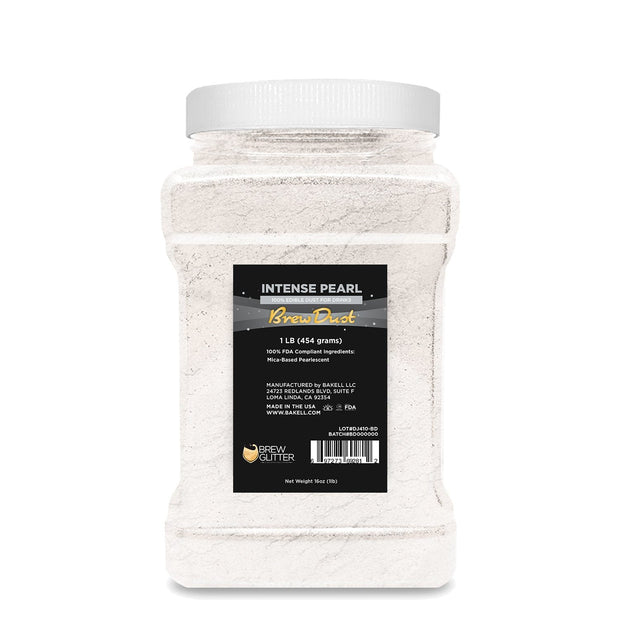 Intense Pearl White Edible Pearlized Brew Dust | Bulk Sizes-Brew Glitter®