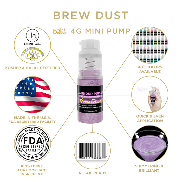 Lavender Purple Edible Brew Dust | Mini Spray Pump-Brew Glitter®