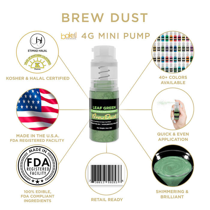 Leaf Green Brew Dust by the Case | 4g Spray Pump-Brew Glitter®
