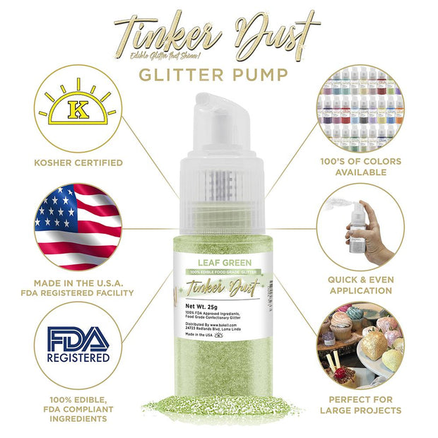 Leaf Green Tinker Dust Spray Pump by the Case | Private Label-Brew Glitter®