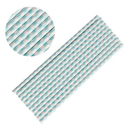 Light Blue Checkered Stirring Straws-Brew Glitter®