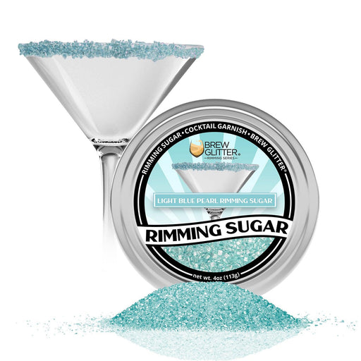 Light Blue Pearl Cocktail Rimming Sugar-Brew Glitter®