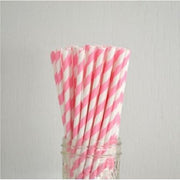 Light Pink and White Striped Stirring Straws-Brew Glitter®