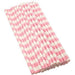Light Pink and White Stripes Stirring Straws-Brew Glitter®