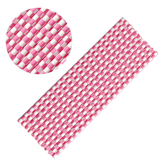 Light Pink Checkered Stirring Straws-Brew Glitter®