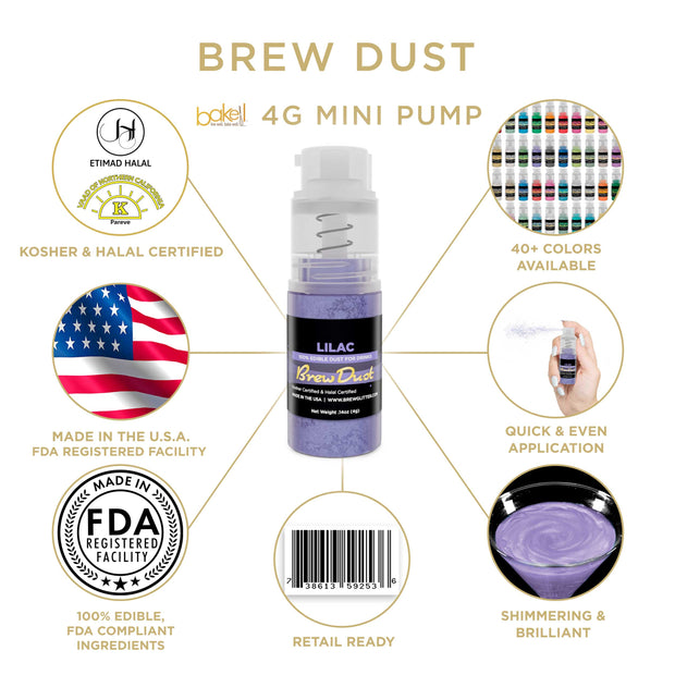 Lilac Purple Brew Dust by the Case | 4g Spray Pump-Brew Glitter®