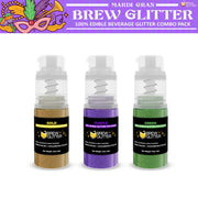 Mardi Gras Edible Glitter Brew Glitter "Fat Tuesday" Combo (3 PC SET)-Brew Glitter®