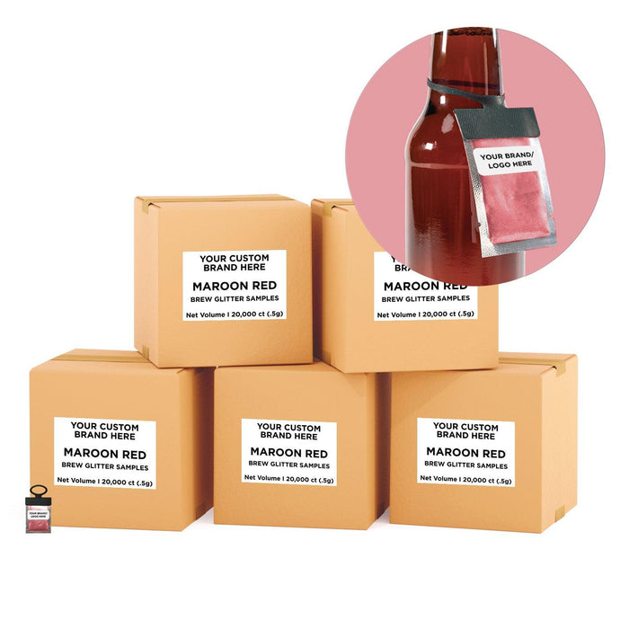 Maroon Red Brew Glitter® Necker | Private Label-Brew Glitter®