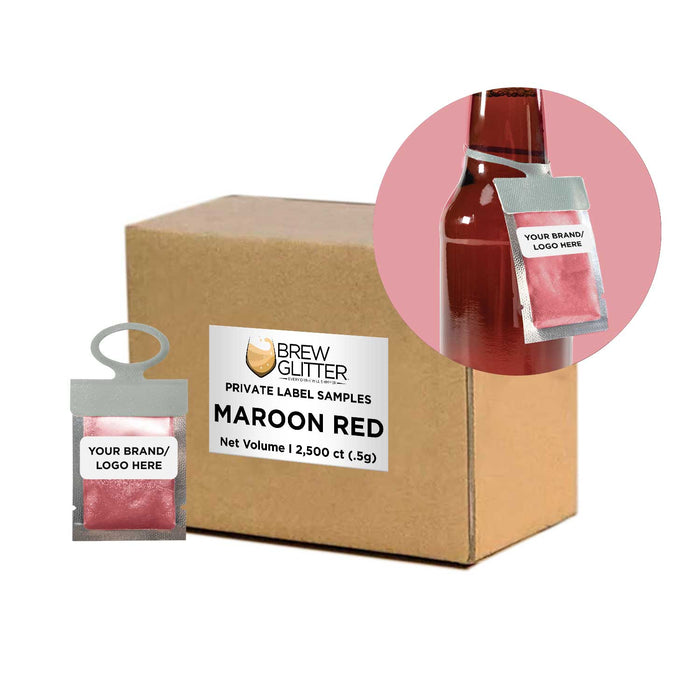 Maroon Red Brew Glitter® Necker | Private Label-Brew Glitter®