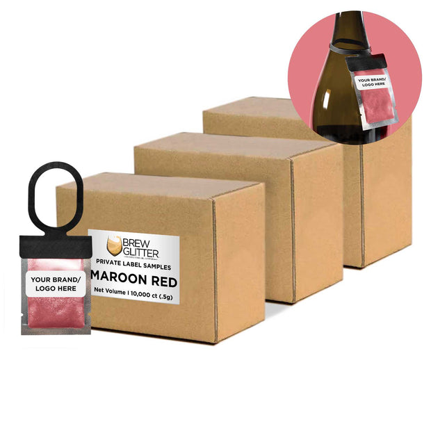 Maroon Red Brew Glitter® Necker | Private Label-Brew Glitter®