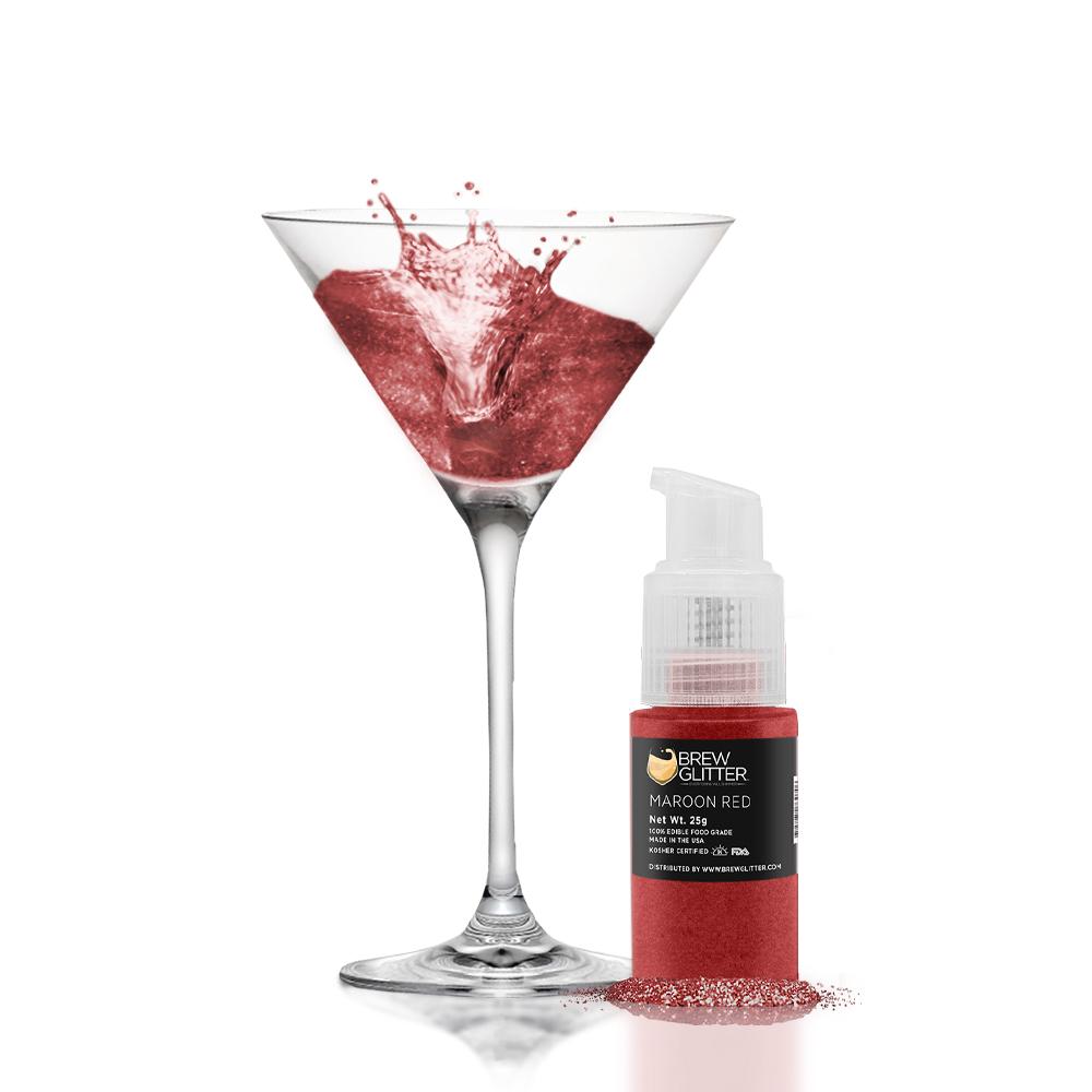 Burgundy Red Edible Glitter Spray 25g Pump | Tinker Dust | Bakell