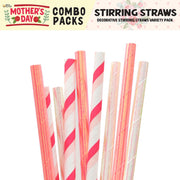 Mother's Day Collection Cake Pop Party Straws Pink Passion Combo Pack (3 PC SET)-Brew Glitter®