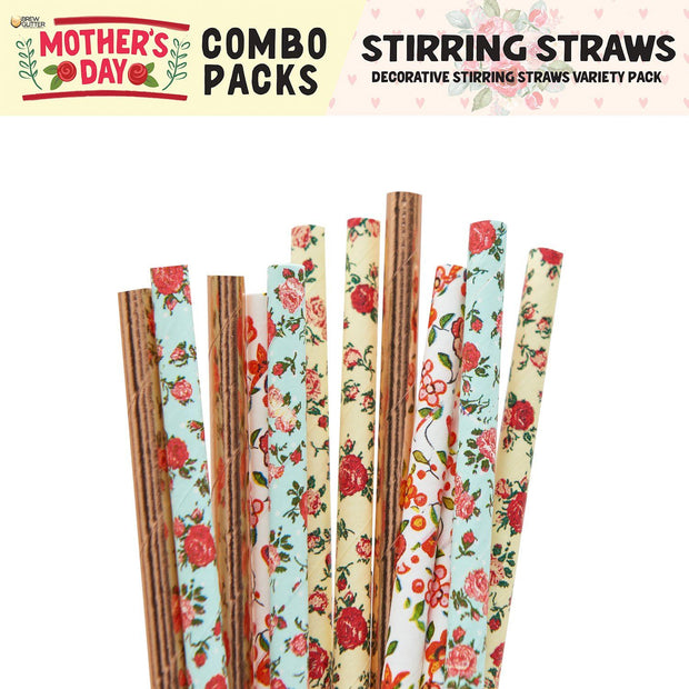Mother's Day Collection Stirring Straws Garden Variety Combo Pack (4 PC SET)-Brew Glitter®