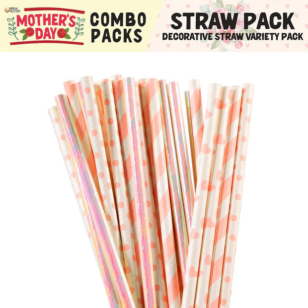 Mother's Day "Thank You Mom" Stirring Straw Combo Pack (4 PC SET)-Brew Glitter®