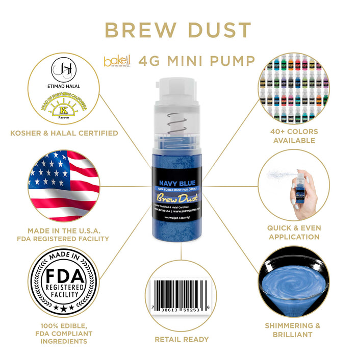 Navy Blue Brew Dust by the Case | 4g Spray Pump-Brew Glitter®