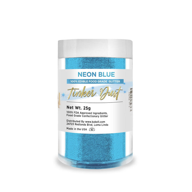 Neon Blue Tinker Dust Food Grade Edible Glitter | Bulk Sizes-Brew Glitter®