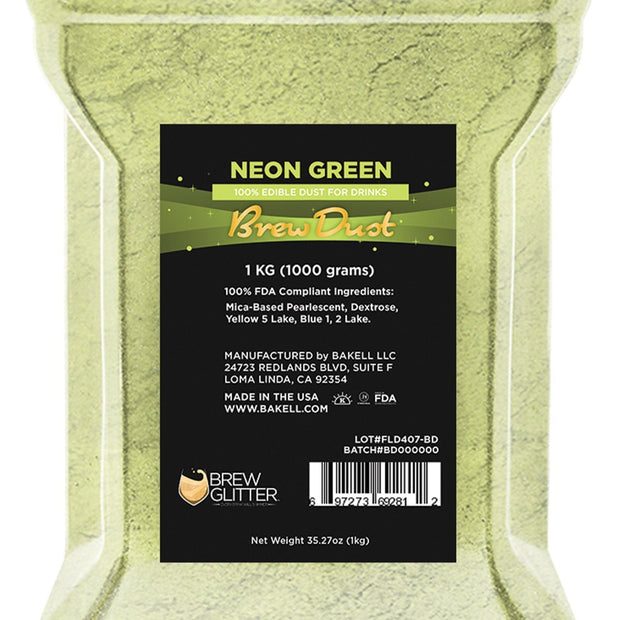 Neon Green Edible Brew Dust | Bulk Sizes-Brew Glitter®