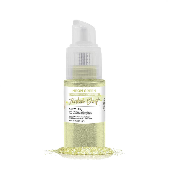 Neon Green Tinker Dust Edible Glitter Spray Pump-Brew Glitter®