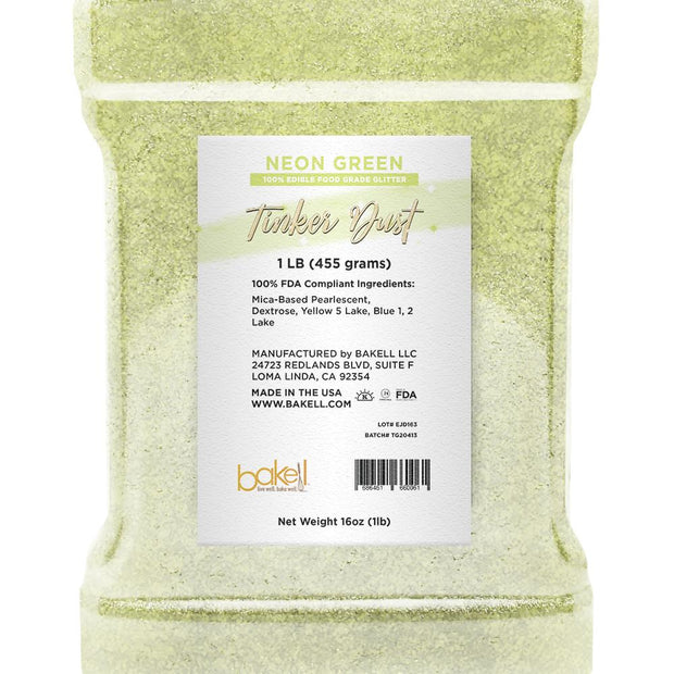 Neon Green Tinker Dust Food Grade Edible Glitter | Bulk Sizes-Brew Glitter®