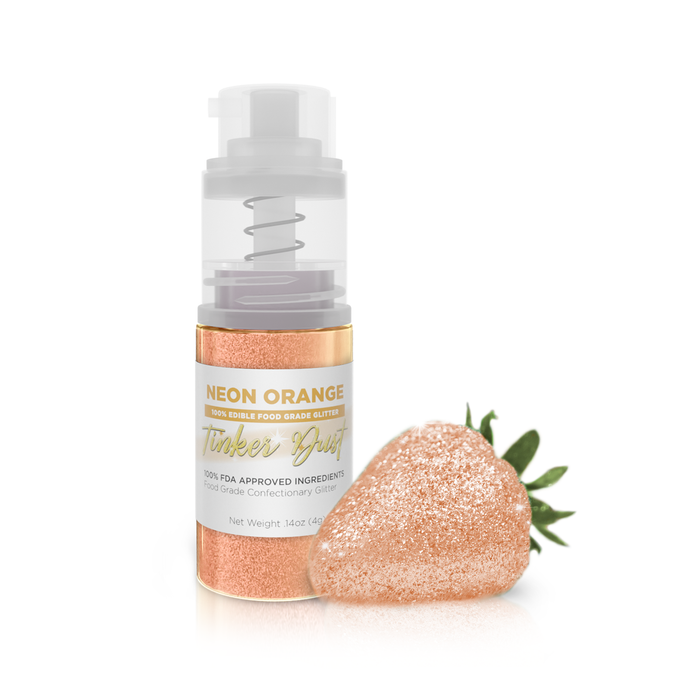 Neon Orange Edible Glitter Spray 4g Pump | Tinker Dust®-Brew Glitter®