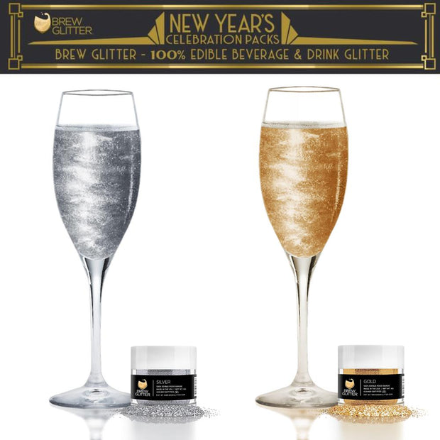 New Year's Collection Gold & Silver Brew Glitter 2 Pack-Brew Glitter®