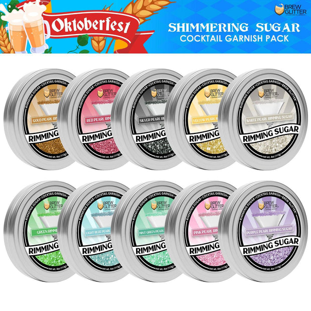 Oktoberfest Theresienwiese Cocktail Rimming Sugar Combo Pack (10 PC SET)-Brew Glitter®