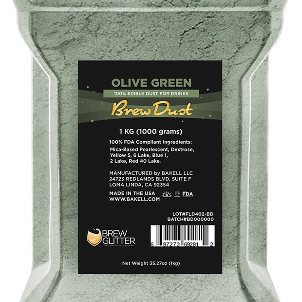 Olive Green Edible Brew Dust | Bulk Sizes-Brew Glitter®