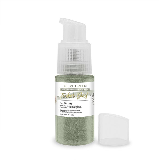 Olive Green Tinker Dust Edible Glitter Spray Pump-Brew Glitter®