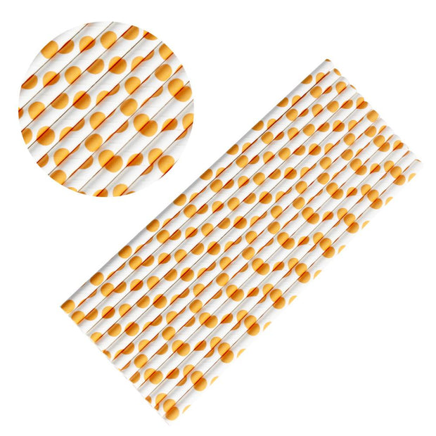 Orange Polka Dot Stirring Straws-Brew Glitter®