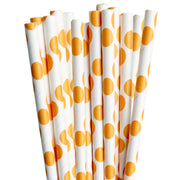 Orange Polka Dot Stirring Straws | Bulk Sizes-Brew Glitter®